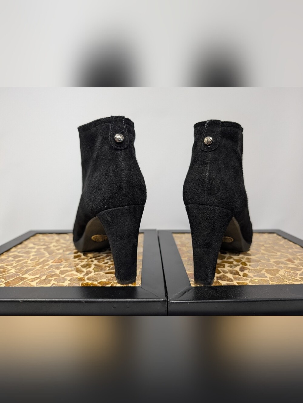 Stuart Weitzman Black Suede Ankle Booties - Picture 5 of 8